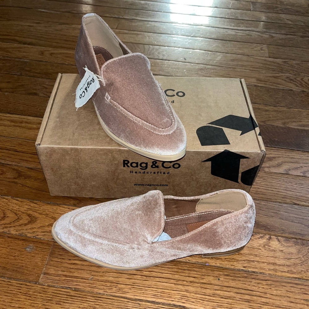 Rag & Co Taupe Luxe Lap Moc Toe Flat Women’s Size 7 Handcrafted